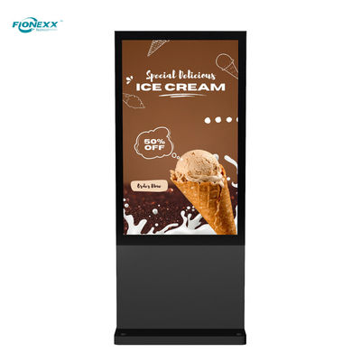 Goede prijs 43 inch Zwart AD Board Buiten Fanloos Verticaal Digitaal Totem online