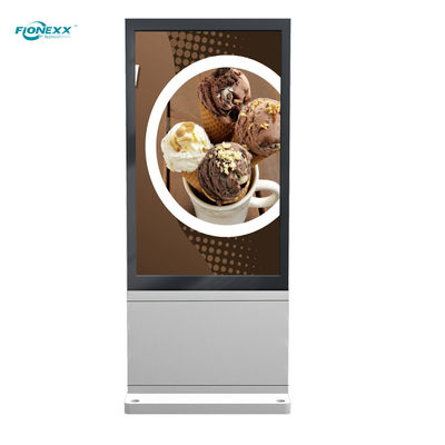 Goede prijs 43 inch zilveren Android Outdoor Ventilatorloze Verticale Digitale Totem online