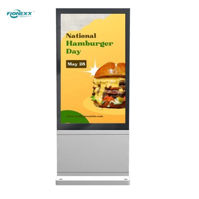 Goede prijs 49 inch zilveren Android Outdoor Ventilatorloze Verticale Digitale Totem online