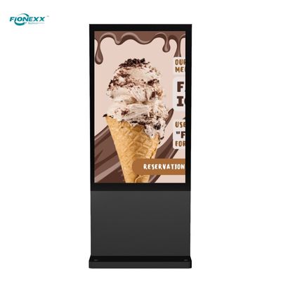Goede prijs 55 inch zwart venster buiten ventilatorloos verticaal digitaal totem online