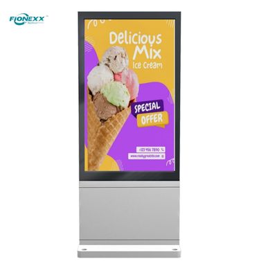 Goede prijs CE 65 inch vrijstaande digitale borden buiten digitale schermen voor reclame online
