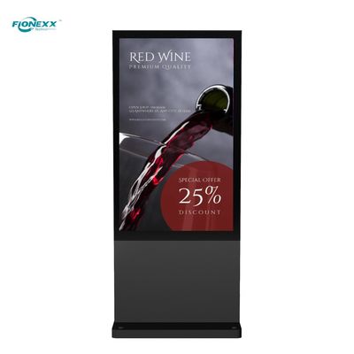 Goede prijs 86 inch Zwart AD Board Buiten Fanloos Verticaal Digitaal Totem online