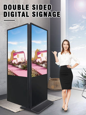 Goede prijs Dubbelzijdige reclamedisplay contrast 1200 1 Helderheid 350 nits 350 nits Android Digital Signage online
