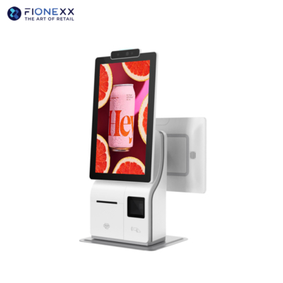 Goede prijs 15,6 inch dubbel aanraakscherm zelfbediening bestelling reclame display scherm Self Service POS Kiosks online