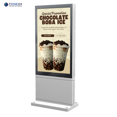 Goede prijs Duurzaam 75 inch Outdoor Digitaal Totem Zilveren Schelp glad uiterlijk online