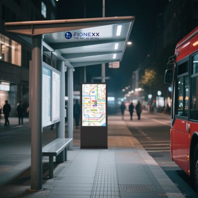 Goede prijs Zwart AD-bord Buiten Fanloos Verticaal Digitaal Totem Buiten Intelligent Display Screen online
