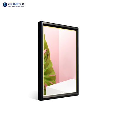 Goede prijs High-Definition Digital Signage 32 inch Gold Frame Mirror LCD Display 700nits Mirror Digital Signage voor hotels online
