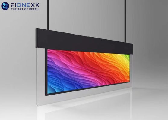 Goede prijs Ultra Slim Dubbelzijdige Hangende Display Landschapsweergave Met Glazen Rand 700nits + 700nits De Opgehangen High-Definition Displayscherm online
