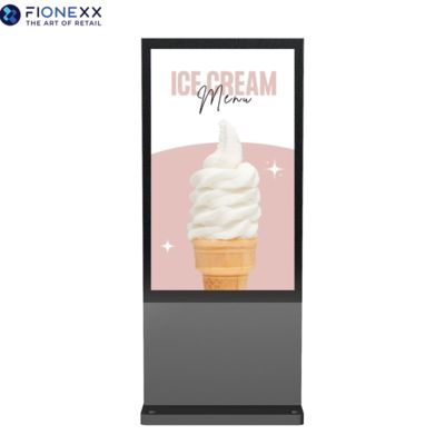 Goede prijs Street Side 800-2500nits Outdoor Digital Totem 75 inch Grijs AD Board online