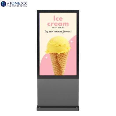 Goede prijs 800-2500cd/M2 Hoge helderheid Outdoor Digital Totem 55 inch Aluminium Profiel online