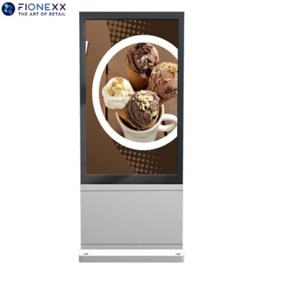 Goede prijs 43 inch zilveren Android Outdoor Ventilatorloze Verticale Digitale Totem online