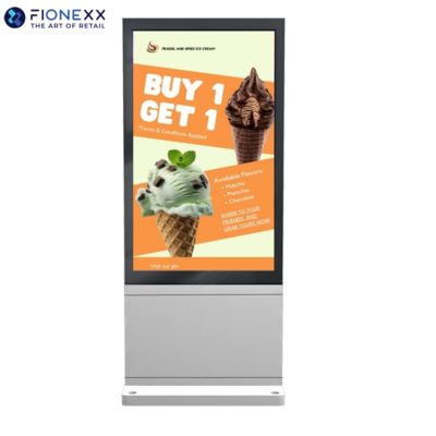 Goede prijs 49 inch zilveren venster buiten ventilatorloos verticaal digitaal totem online