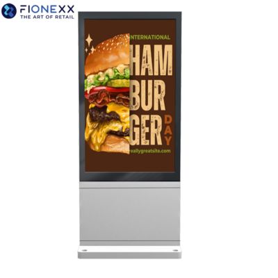 Goede prijs 32 inch zilveren AD-bord Buiten Fanloos Verticaal Digitaal Totem High-Definition Advertentie Display Screen online