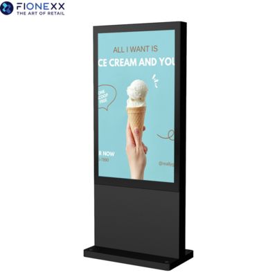 Goede prijs Buitengebied Duurzaam Reclame Display Scherm 49 inch Zwart AD Board Buitengebied Ventilatorloos Verticaal Digitaal Totem online