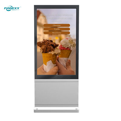 Goede prijs 43 inch zilveren AD Board Outdoor Ventilatorloos Verticaal Digitaal Totem online