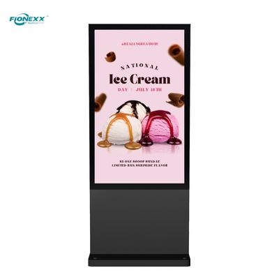 Goede prijs 65 inch Zwart AD Board Buiten Fanloos Verticaal Digitaal Totem online