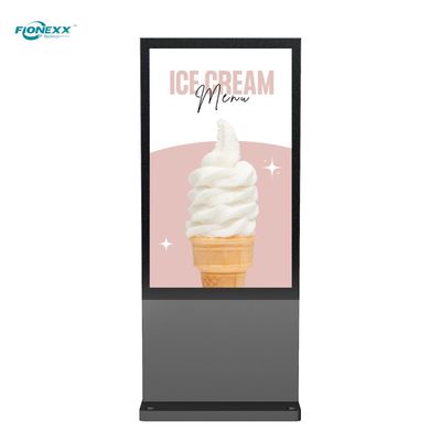 Goede prijs Street Side 800-2500nits Outdoor Digital Totem 75 inch Grijs AD Board online