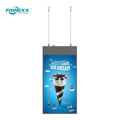 Goede prijs 49 inch hangend digitaal signage scherm dubbelzijdig 700nits detailhandel ontwerp online