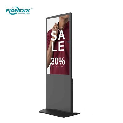 Goede prijs Gratis staande 49 inch digitale touchscreen totem met 1920x1080 resolutie en 350 nits online
