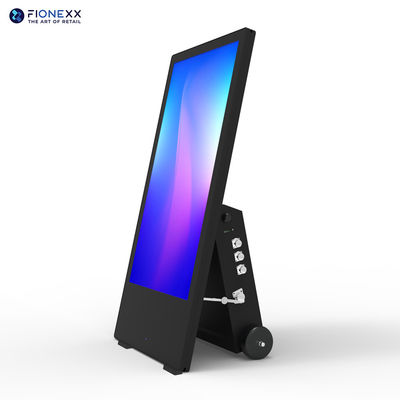 60Ah batterij aangedreven digitale signage 43 inch met stijlvolle robuuste behuizing
