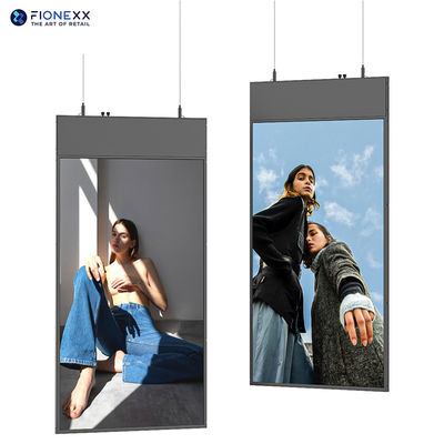55 inch x 2 grootte helder lcd-scherm voor detailhandel en commerciële ruimtes plafond gemonteerd