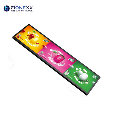 Goede prijs Flexibel Reclame Display Bord LAN Netwerk Indoor Uitgerekt Bar LCD Display 700nits Schap Reclame Display In De Supermarkt online