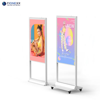 Dikte 57mm LCD-vensterdisplay dubbelzijdig digitaal bord 49 inch