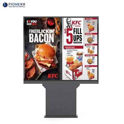 Drive Thru Restaurants Menubord Digitaal signage Buiten Staande Waterdicht Kiosk Touch Order Scherm