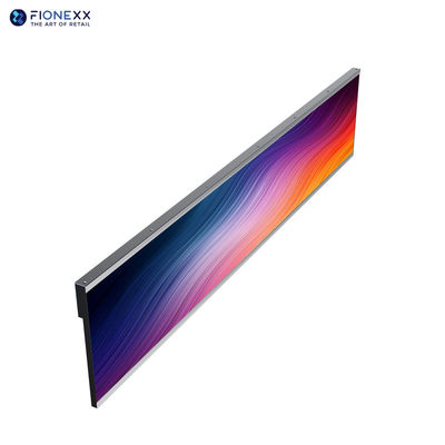 Wifi-netwerk Stretched Bar LCD-scherm voor supermarkt Ultra Wide Strip Advertising