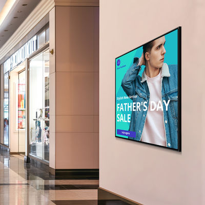 Inwendige wandmontage met vierkante LCD-scherm, digitale beeldscherm, signage-kiosk