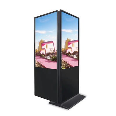 Goede prijs Verticale digitale signage dubbelzijdige vloerstandkiosk voor reclame in de binnenruimte AD/Windows/Android-oplossing 1920*1080 resolutie online