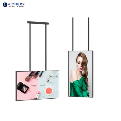 Goede prijs 55 inch hoog helder hangend enkelzijdig lcd-vensterdisplay met portret- en landschapsdisplay online