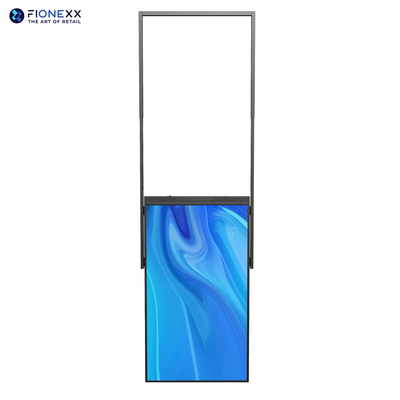 Goede prijs 55 inch dubbelzijdig venster-gezicht display hangend lcd display met smalle rand 14,3 mm online