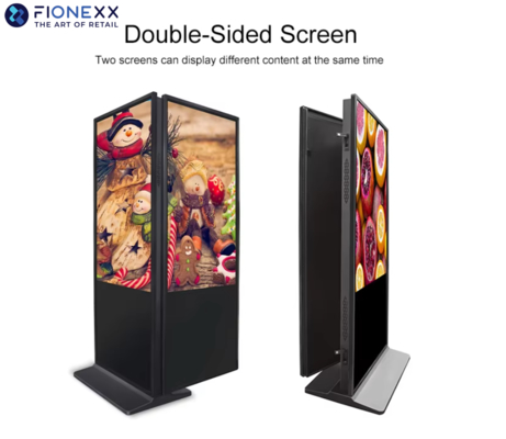 AD/Windows/Android-oplossing LCD-vloerstandaard Commerciële reclame videospeler voor digitale signage en display binnen