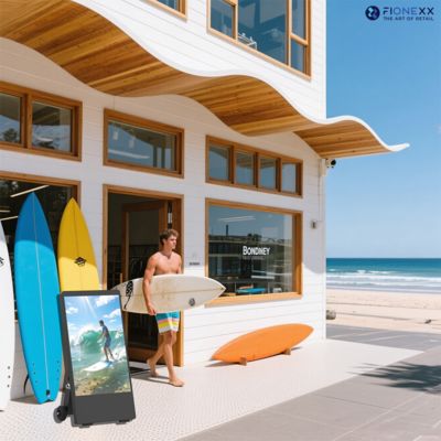 IP55 HD-scherm met hoge helderheid Buitenbatterij aangedreven Digitaal bord Batterij bediend Digitaal bord 43 inch