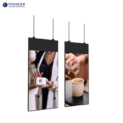 Goede prijs OEM dubbelzijdig hangend lcd-display verticaal digitaal display 700nits online