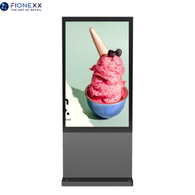 Goede prijs Stroomlijnde behuizing Windows Outdoor Digital Totem 75 inch 3840*2160 online