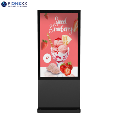 Goede prijs 43 Inch Zwarte Windows Buiten Fanless Verticale Digitale Totem Outdoor-Ontworpen Fanless Reclame Digitale Signage online