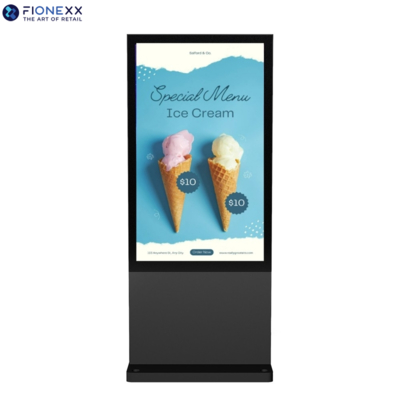 Goede prijs 65 inch Zwart Android Buiten Fanloos Verticaal Digitaal Totem Buiten Ontworpen Fanloos Reclame Digitaal Signage online