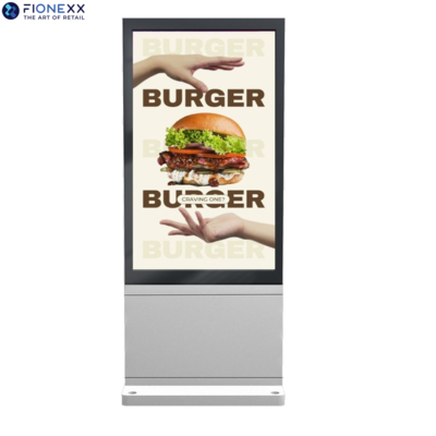Goede prijs Buiten Duurzaam Advertentie Display Scherm Stroomlijnde Behuizing Buiten Digitaal Totem 86 inch Breed Ziekant online