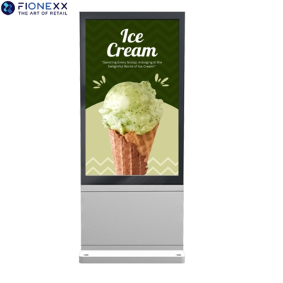 Goede prijs 75'' zilveren AD-bord Buiten LCD-kiosk Externe digitale borden 1650*928mm Buiten Duurzaam reclame-scherm online