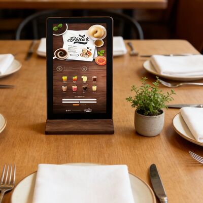 Goede prijs Oplaadbaar ontwerp, slimme touchscreen voor het bestellen met lagere bedradingskosten online